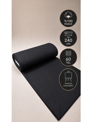 Favora Siyah Akfil Astarlık Kumaş 3 Metre