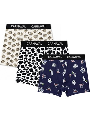 Carnaval Socks Carnaval Lazy Friends Erkek Boxer 3’lü Set