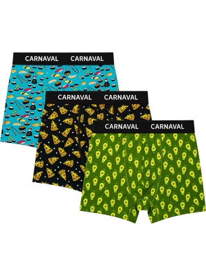 Carnaval Socks Carnaval Snack Garden Erkek Boxer 3’lü Set