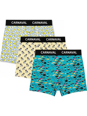 Carnaval Socks Carnaval Food Mood Erkek Boxer 3’lü Set