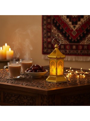 S'82 Ramazan Temalı Altıgen Kubbe LED Lamba