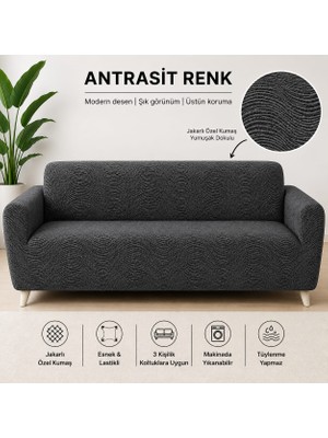 Arife Home 3 Kişilik Koltuk Örtüsü A Kalite Tek Adet Kanepe Örtüsü Yıkanabilir Kayma Yapmayan Çekyat Örtüsü Koltuk Kılıfı  Sofa Cover