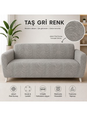 Arife Home 3 Kişilik Koltuk Örtüsü A Kalite Tek Adet Kanepe Örtüsü Yıkanabilir Kayma Yapmayan Çekyat Örtüsü Koltuk Kılıfı  Sofa Cover