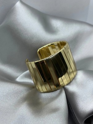 Bade Jewelry Vip Gold Çizgi Kesim Bileklik