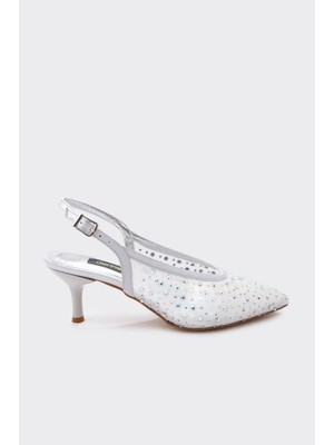 Derinet Taş İşlemeli Topuklu Kadın Abiye Ayakkabı