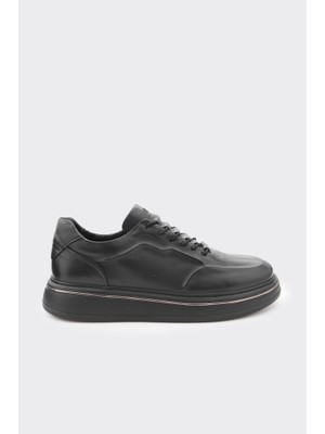 Derinet Hakiki Deri Lastik Bağcıklı Erkek Sneaker