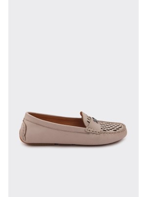 Derinet Hakiki Deri Comfort Taban Kadın Loafer