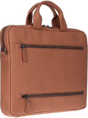 BloominBag Bloom Urban Shell Pro 16" Warm Tan Hakiki Deri Laptop / Macbook Çantası