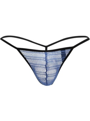 Doreanse Erkek Fantazi Polyamid File Tasarım Tanga String 1306 - Mavi