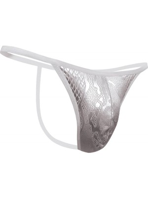 Doreanse Erkek Polyester Çok Renkli Tanga String 1326 - Sılver Snake