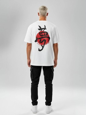 Kozz Style Beyaz Japanese Icon Baskılı Regular Tişört