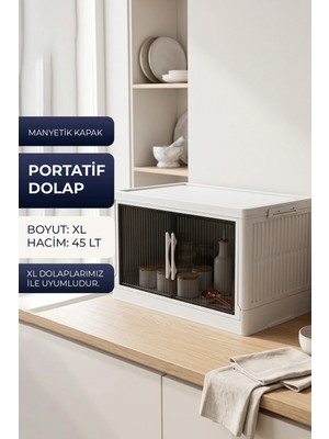 Kitchen Life Tekli Istiflenebilir Portatif Katlanabilir Çok Amaçlı Organizer Dolap-Mutfak Banyo Dolabı