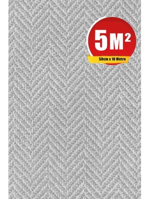 Bien Duvar Kağıtları Bien Exclusive 5110 Florida Wave Dalga, Balık Sırtı Desen Açık Gri Rengi Duvar Kağıdı 5 M²