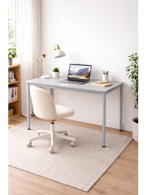 Sehpol Çalışma Masası 120X60X75 cm (Pürüzsüz Gri)