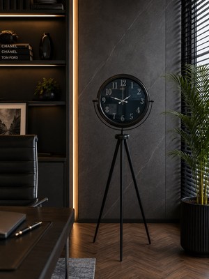 Hobilinka Siyah Elegance Aynalı Tripod 150 x 45 cm Ayaklı Saat