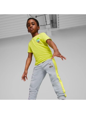 Puma Unisex Gri Puma Puma x Trolls T7 Track Pants Tr Gray Fog Gri Çocuk Eşofman Altı