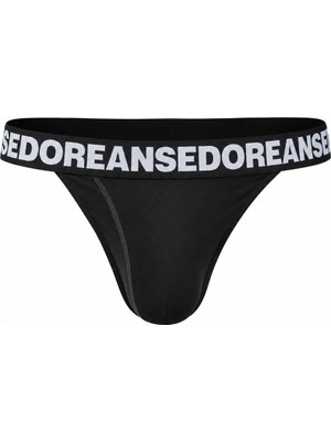 Doreanse Erkek Özel Tasarım Slip Külot Polyester Karışımlı 1036 - Siyah