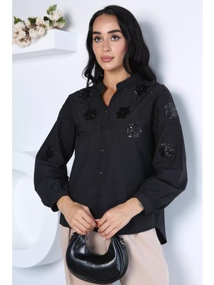 Gülseli Nakış Işlemeli Gömlek P-00022946