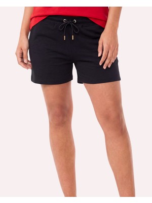 Piero Perla Metal Logo Detaylı Slim Fit Kadın Şort Bermuda