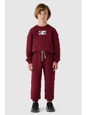 NBT Jeans Erkek Çocuk Bordo Eşofman Altı