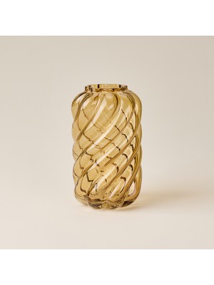 Evidea Deco Örgü Vazo - Amber - 21X12 cm