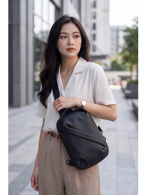 Liarca Gizli Cepli Çok Bölmeli Unisex Göğüs ve Omuz Çantası Çapraz Askılı Ergonomik Sırt Çantası Seyahat ve Günlük Body Bag