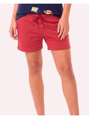 Piero Perla Metal Logo Detaylı Slim Fit Kadın Şort Bermuda
