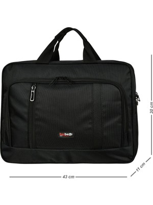 Galb Leather Unisex Siyah 16.5 Inc Laptop & Evrak Cantasi