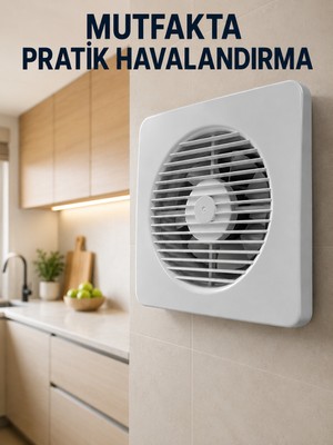 Uravas Store 150 mm Duvar ve Tavan Tipi Aspiratör 20,8 x 20,8 cm 320 M³/h Hava Aktarım Kapasiteli - Lisinya