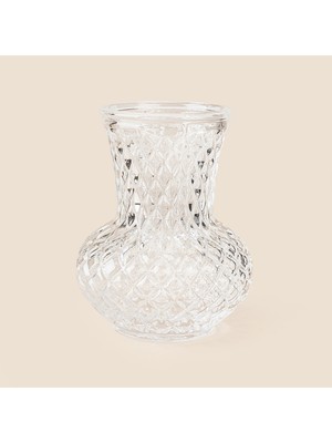 Evidea Deco Kafes Mini Vazo - Şeffaf - 11,5X11,5X14 cm