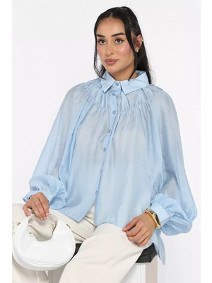 Gülseli Kadın Oversize Gömlek P-00022764