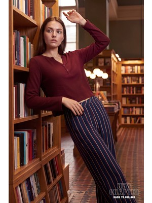 Suwen New Chapter Back to College Campus Pantolon