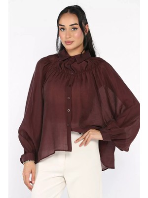 Gülseli Kadın Oversize Gömlek P-00022764