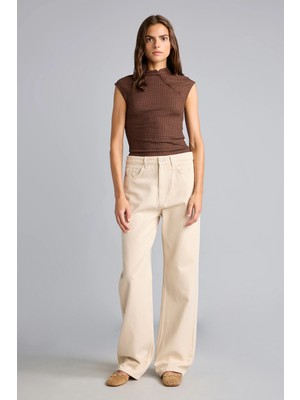 DeFacto Straight Fit Normal Bel Düz Paça 5 Cepli Gabardin Pantolon H0092AX26AU