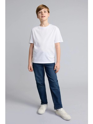 DeFacto Straight Fit Düz Paça Jean Pantolon Erkek Çocuk F0455A826AU