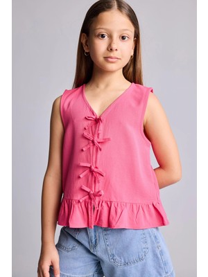 DeFacto Kısa Kollu Bluz Kız Çocuk H1220A826HS