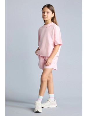 DeFacto Sweatshirt Kumaşı 2'li Takım Kız Çocuk H5745A826SM