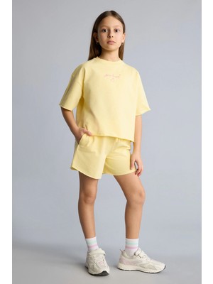 DeFacto Sweatshirt Kumaşı 2'li Takım Kız Çocuk H5745A826SM