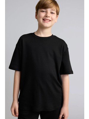 DeFacto %100 Pamuk Premium Oversize Kalın Tişört Erkek Çocuk G6486A826SM