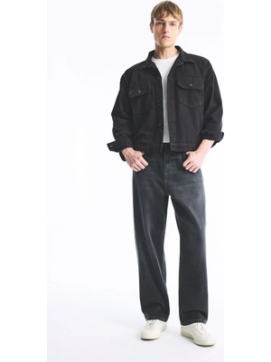 DeFacto %100 Pamuk Baggy Fit Yıkamalı Jean Pantolon H2973AX26AU