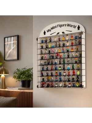 Good Sign Pleksi Kapaklı 120 Minifigür LEGO Uyumlu Vitrin,akrilik Kapak Minyatürler Figür Oyuncak Duvar Rafı