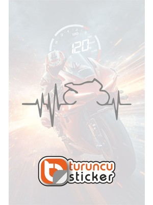 Turuncu Sticker Motosiklet Sticker Etiket 15X6,5 cm – Araç – Motor – Laptop - Kask Etiket Sticker