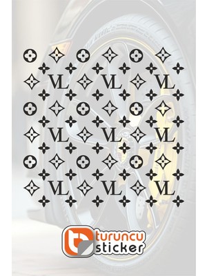 Turuncu Sticker Vl Noktalı Desen Kaplama Sticker Etiket 25X25 cm - Araç -Motor - Laptop - Kask Etiket