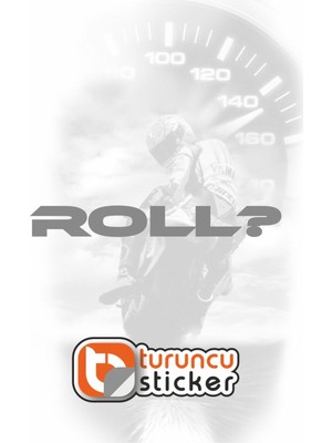 Turuncu Sticker Roll ? Sticker Etiket 8x1 cm – Araç – Motor – Laptop - Kask Etiket Sticker