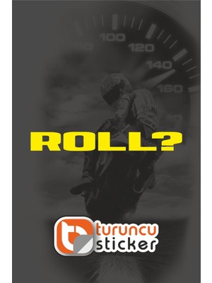 Turuncu Sticker Roll ? Sticker Etiket 8x1 cm – Araç – Motor – Laptop - Kask Etiket Sticker