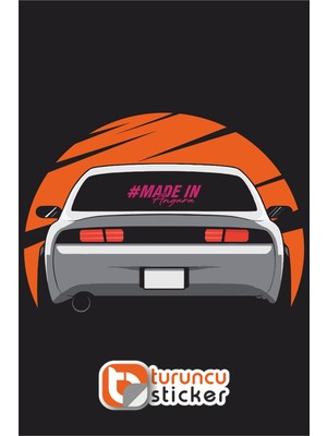 Turuncu Sticker Maden In Angara Etiket 20X5.8 cm – Araç – Motor – Laptop – Kask Etiket Sticker