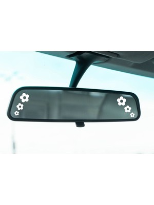 Turuncu Sticker Araç Ayna Çiçek Etiket (2 Adet) 2x2-1,5x1,5-1x1 cm – Araç – Motor – Laptop - Kask Etiket Sticker