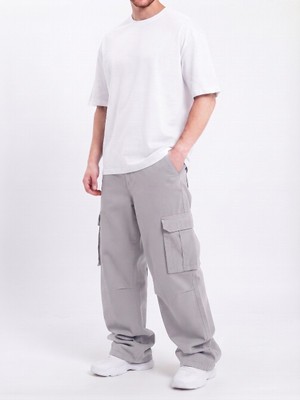 Wkm Erkek Gabardin Baggy Fit Kargo Pantolon