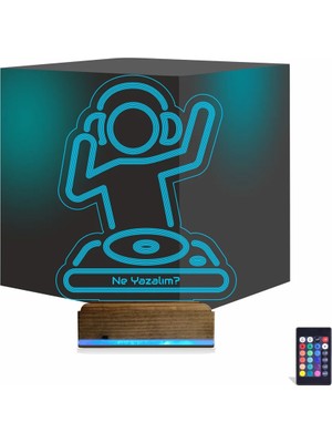Luvivia Dj Mixer Kişiye Özel 3D Lamba - Masa Gece Lambası