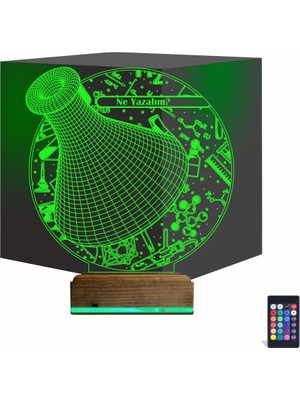 Luvivia Kimya Kimyager Kişiye Özel 3D Lamba - Masa Gece Lambası